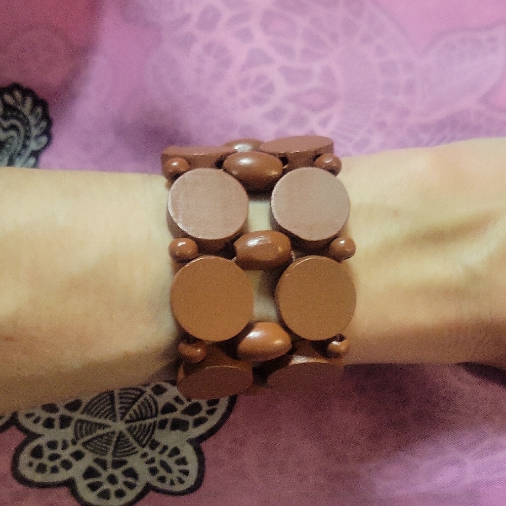Chic Brown Geometric Bracelet